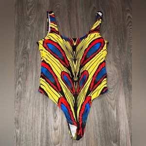 Festival Vibrant Multicolor Bodysuit Bathing Suit
